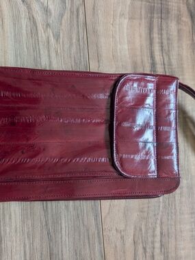 Red Leather Men's Shoulder Bag